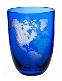 Theresienthal, Planet Earth, Tumbler, world map engraving