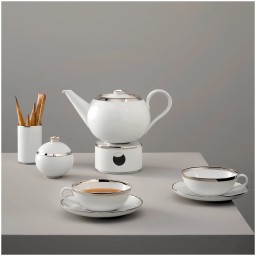 Sieger by Fürstenberg, Treasure Platinum, Teapot with tea strainer