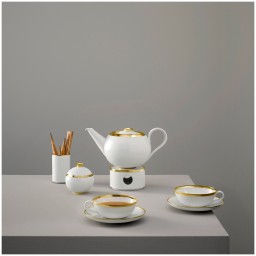 Sieger by Fürstenberg, Treasure Gold, Teapot with tea strainer