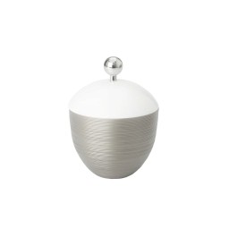 J.L Coquet, Hémisphère Platinum, Sugar bowl with stainless steel knob