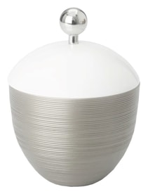 J.L Coquet, Hémisphère Platinum, Sugar bowl with stainless steel knob