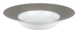 J.L Coquet, Hémisphère Platinum, Deep round platter with rim