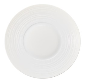 J.L Coquet, Hémisphère White Satin, Mid-sized plate