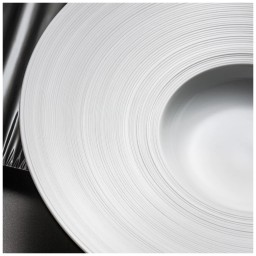 J.L Coquet, Hémisphère White Satin, Mid-sized plate