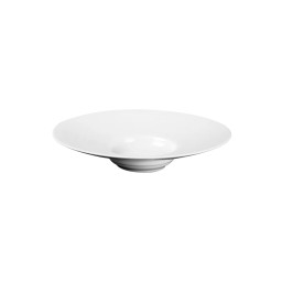 J.L Coquet, Hémisphère White Satin, Rim soup plate, medium