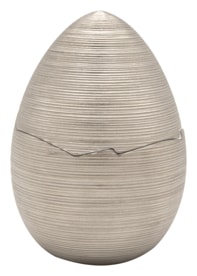 J.L Coquet, Hémisphère Platinum, Porcelain egg small
