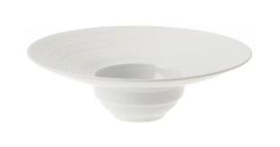 J.L Coquet, Hémisphère White Satin, Rim soup plate, small