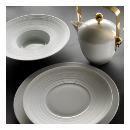 J.L Coquet, Hémisphère White Satin, Bread & butter plate