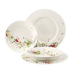 Rosenthal, Brillance Fleurs Sauvages, Set of 4 rim and coupe plates