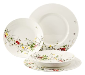 Rosenthal, Brillance Fleurs Sauvages, Set of 4 rim and coupe plates