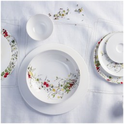 Rosenthal, Brillance Fleurs Sauvages, Set of 4 rim and coupe plates