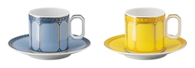 Rosenthal, Swarovski Signum, Set of 2 espresso cups and saucers