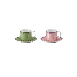Rosenthal, Swarovski Signum, Set of 2 espresso cups and saucers