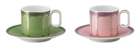 Rosenthal, Swarovski Signum, Set of 2 espresso cups and saucers