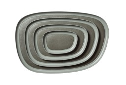 Giobagnara, Maris aluminium trays by Kelly Wearstler, Extra large rectangular tray, cypress