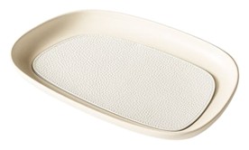 Giobagnara, Maris aluminium trays by Kelly Wearstler, Small rectangular tray, ivory