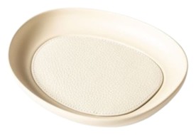 Giobagnara, Maris aluminium trays by Kelly Wearstler, Small round tray, ivory