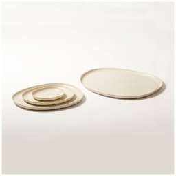 Giobagnara, Maris aluminium trays by Kelly Wearstler, Small round tray, ivory