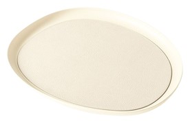 Giobagnara, Maris aluminium trays by Kelly Wearstler, Large round tray, ivory