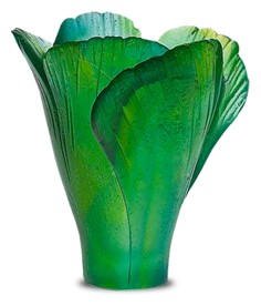 Daum, Ginkgo vases, Green mini vase