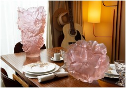 Daum, Camelia vases, Pink magnum vase, limited edition