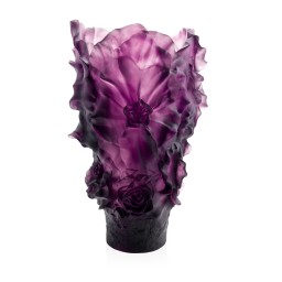 Daum, Camelia vases, Violet magnum vase, limited edition