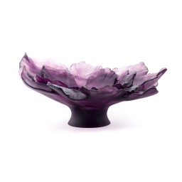 Daum, Camelia bowls and flowers, Large bowl, violet