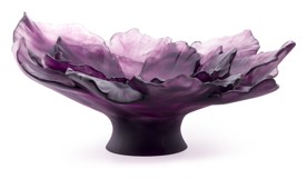 Daum, Camelia bowls and flowers, Large bowl, violet