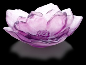 Daum, Camelia bowls and flowers, Small bowl, violet