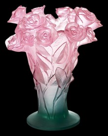 Daum, Roses vases, Pink vase