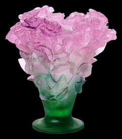 Daum, Roses vases, Pink vase