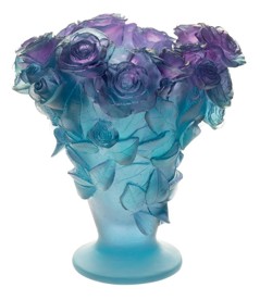 Daum, Roses vases, Ultraviolet vase