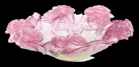 Daum, Roses bowls, Pink dish