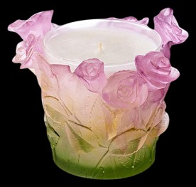 Daum, Roses candles, Candleholder