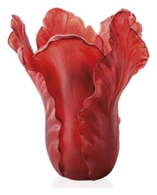 Daum, Tulipe vases, Rouge à l'or magnum vase