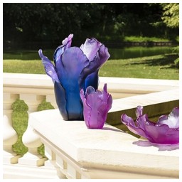 Daum, Tulipe vases, Blue vase