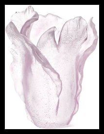 Daum, Tulipe vases, White powdered vase