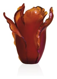 Daum, Tulipe vases, Dark amber vase