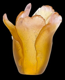Daum, Tulipe vases, Amber mini-vase