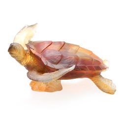 Daum, Mer de Corail sculptures, Large amber grey sea turtle