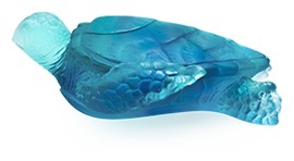 Daum, Mer de Corail sculptures, Medium blue sea turtle