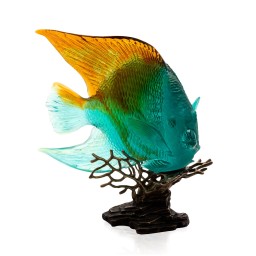 Daum, Mer de Corail sculptures, Amber green royal angelfish