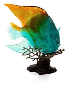 Daum, Mer de Corail sculptures, Amber green royal angelfish