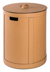 Giobagnara, Round storage baskets, Tall storage basket with handles and lid