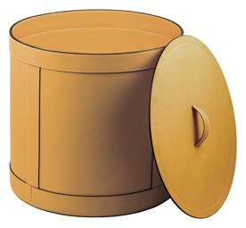 Giobagnara, Round storage baskets, Storage basket with lid