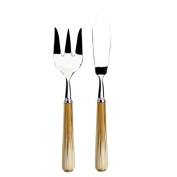 Alain Saint-Joanis, Basic cream horn, stainless steel, Fish serving set