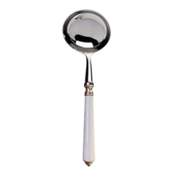 Alain Saint-Joanis, Séville white, stainless steel, Soup ladle