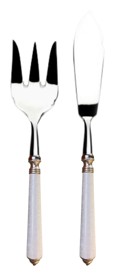 Alain Saint-Joanis, Séville white, stainless steel, Fish serving set