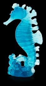 Daum, Maya sculptures, Seahorse, blue