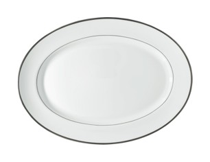 Raynaud, Fontainebleau platine (filet marli), Oval platter